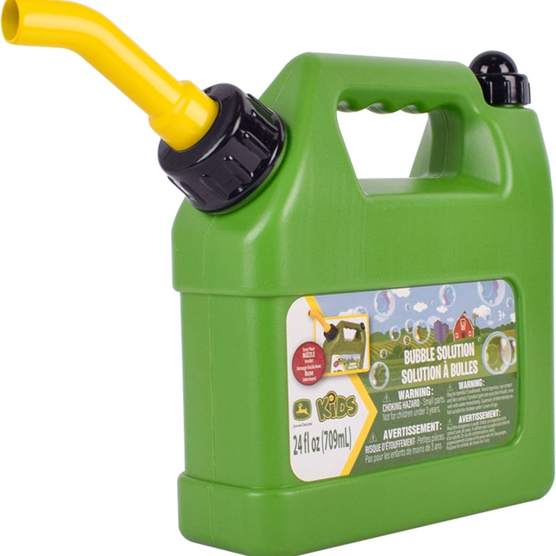John Deere bubble lawn mower for toddlers with bubble blowing machines, no batteries required, 2+ years old