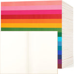 30 Pack Lined Notebook Journals Bulk, A5 College Ruled Composition Notebook, 8.3”x 5.5”,Kraft Cover with Rainbow Spines, 15 Colors 60 Pages for School Office Travel