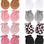 BQUBO Newborn Infant Toddler Mittens No Scratch Cotton Elastic Wrist Gloves Hypoallergenic for 0-6 Months Baby Boys Girls