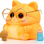 Cat Squishy Toy, Soft TPR Stress Relief Sensory Squeeze Toys, Cute Kawaii Desk Toy, Birthday Gift and Party Favor for Kids and Adults