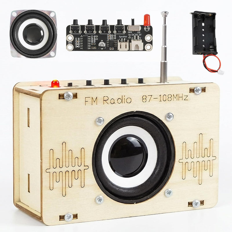 STEM DIY Electronics Kit for Kids 6-14, Building Your Own Radio with 3D Puzzle and Circuit Engineering, Gift for Boys and Girls