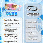 Zoomsnail Kids Swim Goggles 2Pack, Leakproof Anti-fog UV Lens Swimming Goggles for Kids Boys & Girls 3-15