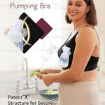 Momcozy Hands Free Pumping Bra, Adjustable Breast-Pumps Holding and Nursing Bra, Pumping & Nursing Bra in One