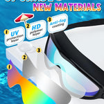Swim Goggles 2 Pack, Wide View Anti Fog&UV Swimming Goggles for Audlt, No Leak Pool Beach Essentials for Men Women