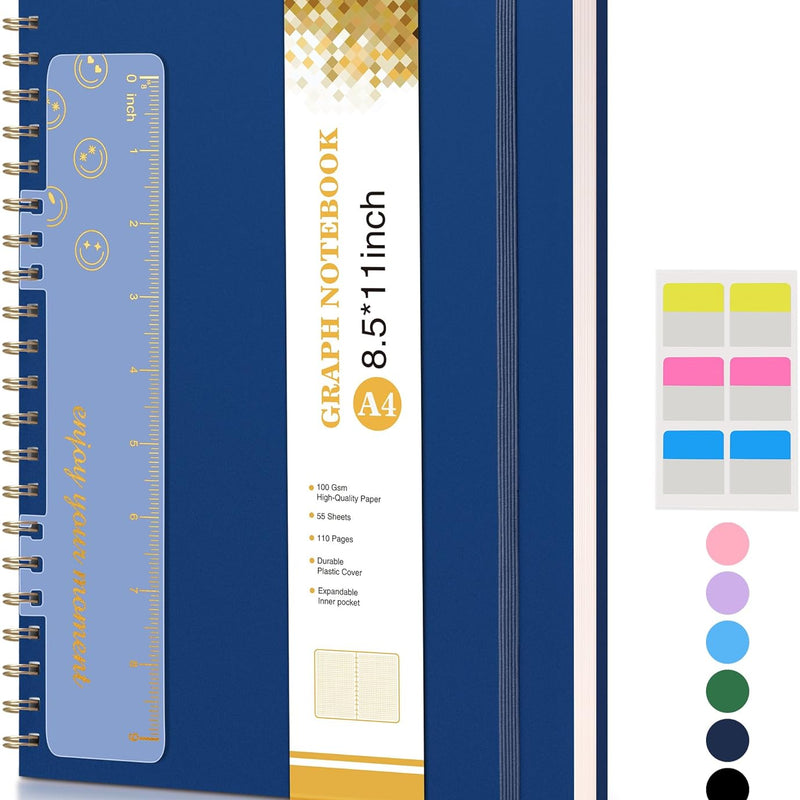 Spiral Notebook Journal 8.5” x 11”, A4 Large Pink Notebooks for Women Men, College Ruled Lined Journal, 100 GSM Paper, Plastic Hardcover Spiral Bound Journals for Work School Note Taking Business