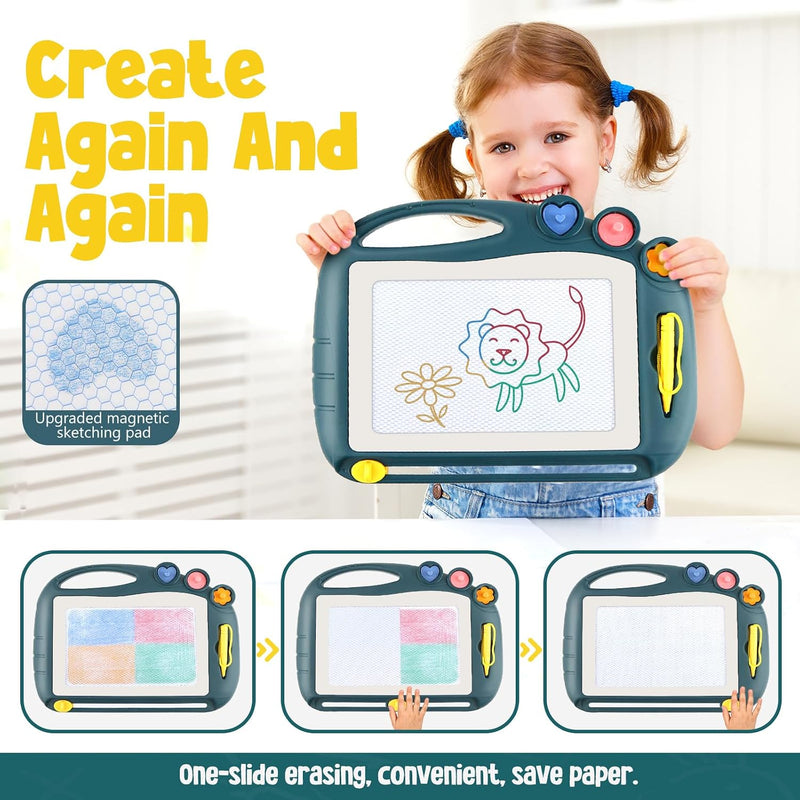 Magnetic Drawing Board, Toddler Toys for Age 3 Boys Girls, Toddler Drawing Board, Birthday Easter Christmas Halloween Kids Toy Gifts for Boys and Girls