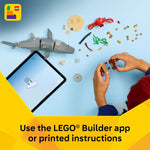 LEGO Creator Fierce Shark with Treasure Chest Building Toy for Kids, Ages 8+ - 3 in 1 Shark and Sea Animal Toy