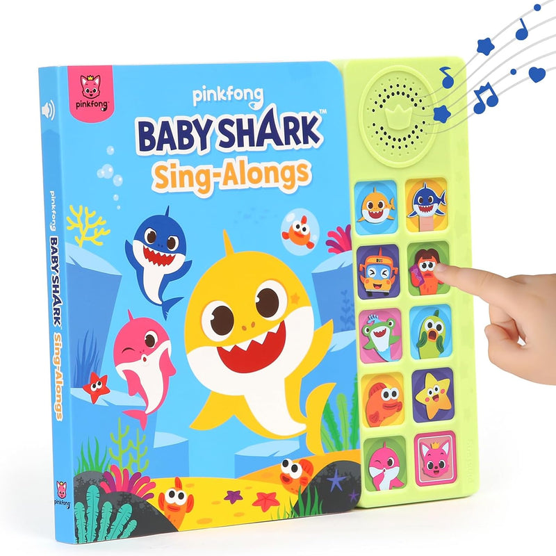 Baby Shark Sing-Alongs 10 Button Sound Book | Baby Shark Toys | Learning & Education Toys | Interactive Baby Books for Toddlers 1-3 | Gifts for Boys & Girls