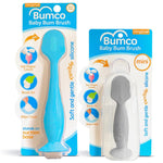 Bumco Baby Bum Brush - Flexible Diaper Cream Spatula Applicator (Blue) | BPA-Free Diaper bag essentials. Mom-invented butt paste spatula and diaper rash cream applicator. Soft, wipe-clean silicone.
