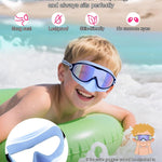 Keary 2 Pack Kids Swim Goggles with Nose Cover for 3-12 Anti-UV Anti-Fog Pool Water Swimming Goggles Boys Girls Youth Toddler