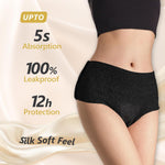 MOLLIS Disposable Period Underwear, Postpartum Panties, S/M, Black, 16Ct | Heavy Flow Period Underwear, Superior Absorbency, Leak Proof Design, Maternity Knickers, Soft Comfort Fit, Unscented