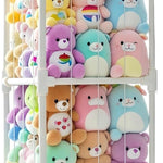 Large Stuffed Animal Storage Zoo Cage Holder, 19"x19"x56.3" Pre-Threaded Bungee Upgrade PVC Toy Organizers and Storage, Vertical Space Saving Plush Toys Zoo Holder, for Bedroom Playroom, White