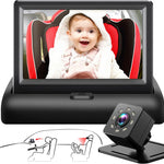 Baby Car Mirror with 4.3'' HD Night Vision Function Display, Safety Car Seat Camera with Wide Crystal Clear View, Easily Observe The Baby’s Move(Not USB)