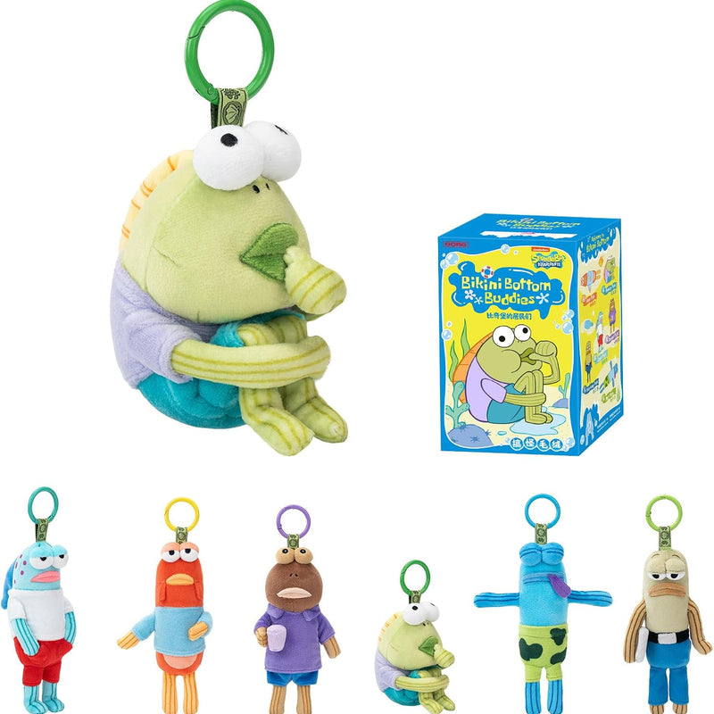 POP MART Spongebob - Bikini Bottom Buddies - Whimsical Plush Blind Box, Blind Box Figures, Random Design Action Figures Collectible Toys Home Decorations, Single Box