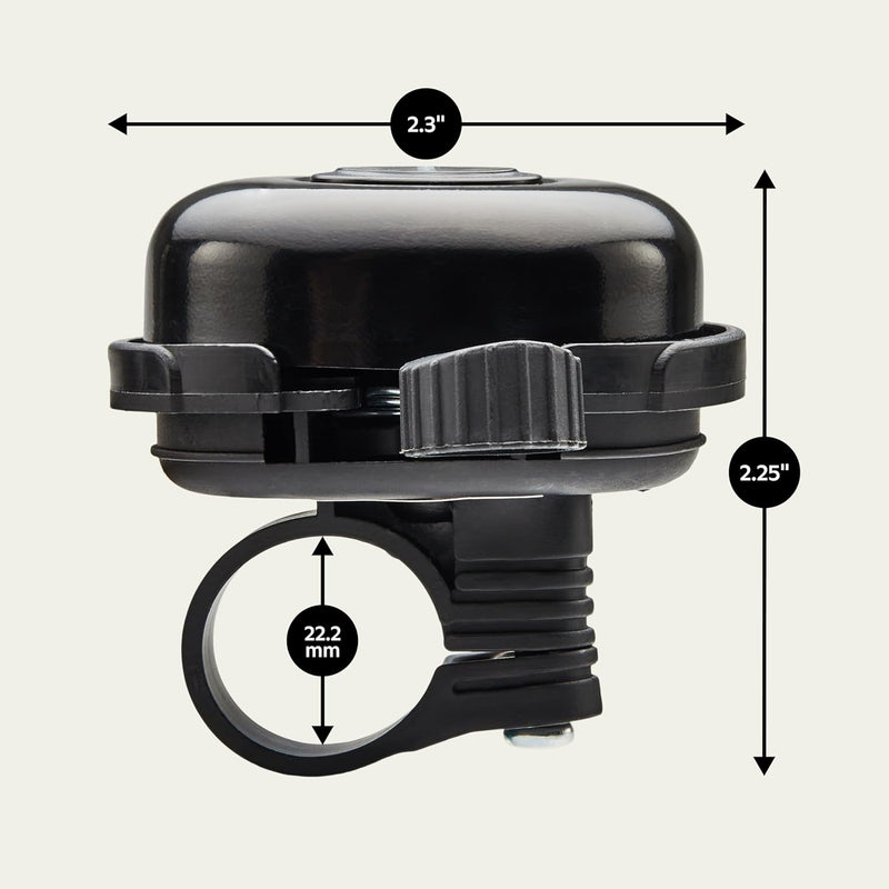 Schwinn Classic Bike Bell, Black Finish, Easy Installation, Loud Ringing Sound