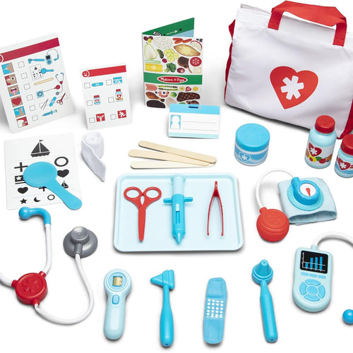 Melissa & Doug 25-Piece Toddler Doctor Play Set for imaginative medical play with preschool toys for girls and boys ages 3+