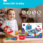 10-in-1 hahaland Montessori Cloth Fishing Game for 1 Year Old Boys and Girls with Stacking Cups