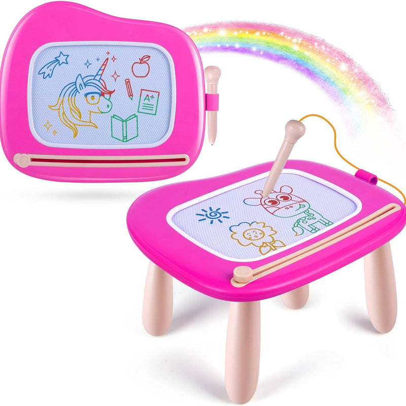 smasiagon magnetic drawing board for kids toddler toys 1-2 year old girl portable doodle pad