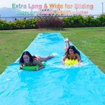 40FT Slip Lawn Water Slide, Giant Slip, Splash and Slide for Kids Adults | Teens Summer Slip Water and Slides Heavy Duty for Outdoor Backyard Lawn Summer Party with 14 Stakes and 2 Bodyboards