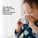 ezpz Tiny Cup (Sage) - 4 months+ - 100% Silicone Training Cup for Infants - Designed by a Pediatric Feeding Specialist - Baby-Led Weaning Essentials & Baby Gifts