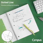 KOKUYO Spiral Notebook, 3 Pack Campus 10-1/2" x 8" Subject Notebooks with College Ruled, 80 Sheets, Pink Blue Green 3 Holes School Spiral Journal for Work Study Note Taking (WSG-SU-400G1×3)