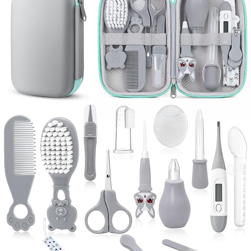 Baby Grooming Kit for Newborns, All-in-One Baby Care Essentials with Nail, Hair, Nasal and Temperature Care Tools for First-Time Parents Home and Travel Used