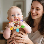 Silicone Baby Teether Rings for 0-6 and 6-12 Months Newborn Infant Relief Chew Soothing Sore Gums BPA Free
