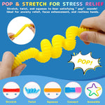 Pop Tubes, 30PCS Fidget Sensory Toys, Party Favors,Birthday Gifts,Goodie Bag Stuffers, Classroom School Reward,Creative STEM Learning & Fun for Toddler Kids(10 Colors)
