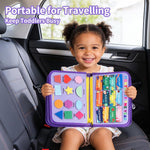 Issray Montessori Toddler Busy Board, 12-Page Educational Activity Book, 24-in-1 Learning Toy for Motor Skills