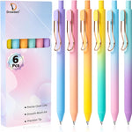 Drawdart Smooth Writing Pens, 12 Pcs No Bleed & Smear, Black Ink Fine Point (0.5mm), Retractable Aesthetic Journaling Pens for Women & Men