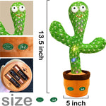 Interactive Baby Toy Dancing Talking Cactus, Singing Musical Record, Volume Adjustment for Infant 6-18 Months