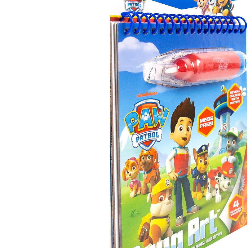 Paw Patrol Aqua Art, Color 4 Reusable Aqua Art Pages with a Water Pen, Reusable No-Mess Toddler Activities, Water Reveal Activity Book, Paw Patrol Toy, Toddler Travel Activities, Kids Travel Toys
