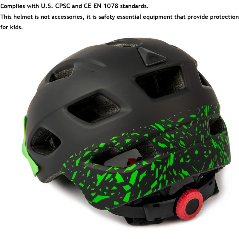 Exclusky Kids Bike Helmet Adjustable Safety Lightweight Children Bicycle Helmet for Ages 5-8-14