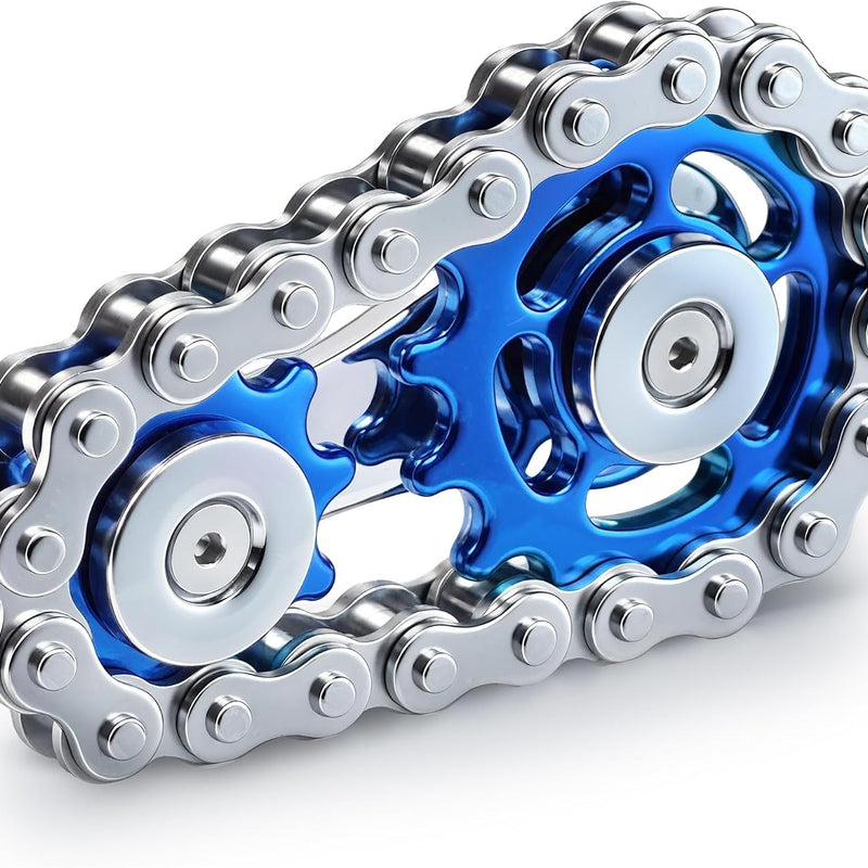Metal Fidget Spinner Toys for Teens Boys Adults Bike Chain Roller Gadgets ADHD Figette Anxiety Stress Relief Items Quiet Figet Desk Offices EDC Men Easter Basket Stuffer