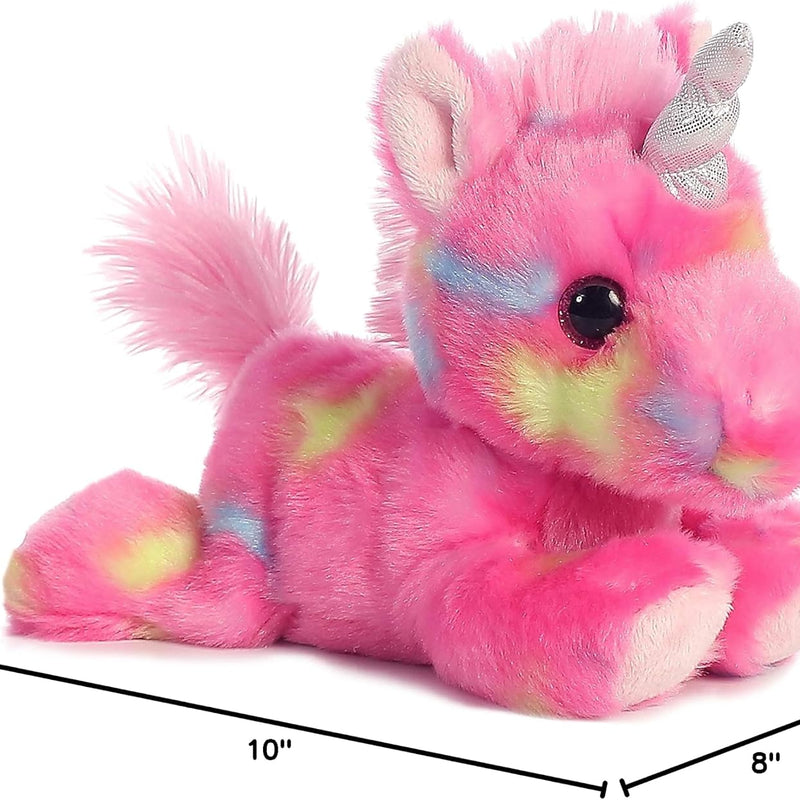 Aurora® Vibrant Bright Fancies™ Jellyroll Unicorn™ Stuffed Animal - Eye-Catching Fun - Delightful Cuddles - Pink 8 Inches