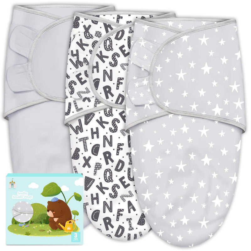 Cute Castle 3-Pack Baby Swaddle Sleep Sacks - Newborn Swaddle Sack - Ergonomic Baby Swaddles Blanket Warp for Boys and Girls - Baby Essentials (0-3 Months - Pink)