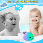 Gigilli Rechargeable Light-Up Whale Bath Toy: Fun Water Sprinkler for Toddlers 1-3 Years