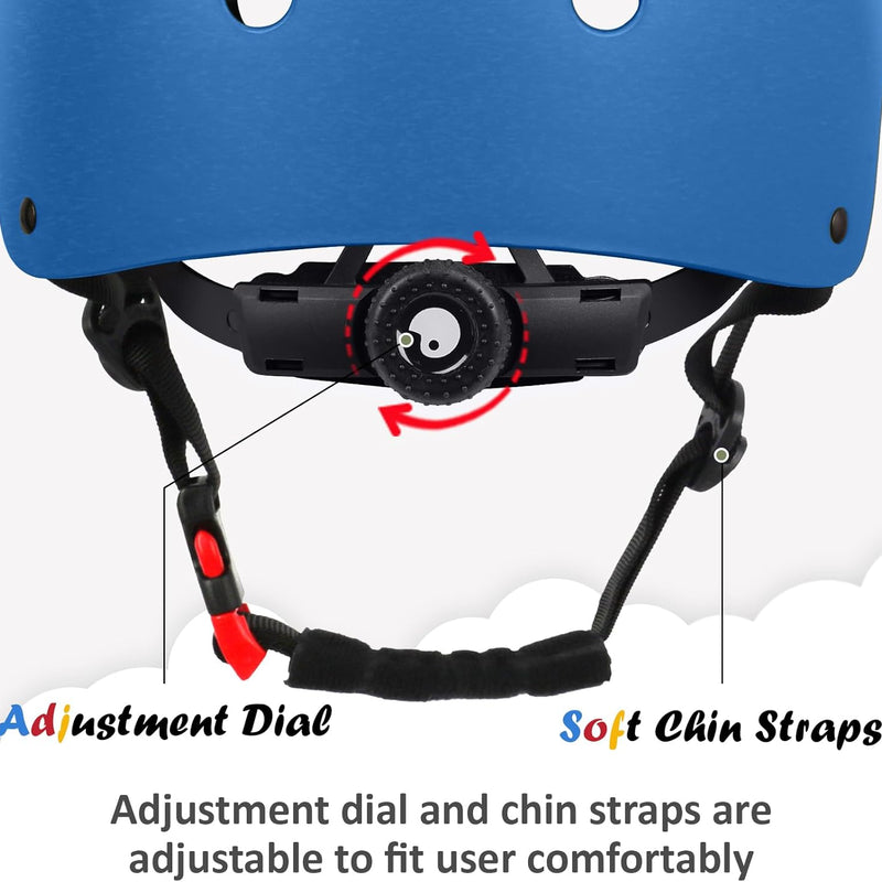 Kids Bike Helmet, Adjustable and Multi-Sport, from Toddler to Youth, 3 Sizes