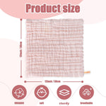 Baby Washcloths and Burp Cloths, Soft Absorbent Towels for Newborns, 6 Pack, 12x12 Inches (Pink)