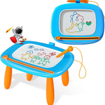 Toddler Girl Toys - Kikidex Magnetic Drawing Board, 1-2 Year Old, Light Blue, Doodle Board Pad Learning and Educational Toys