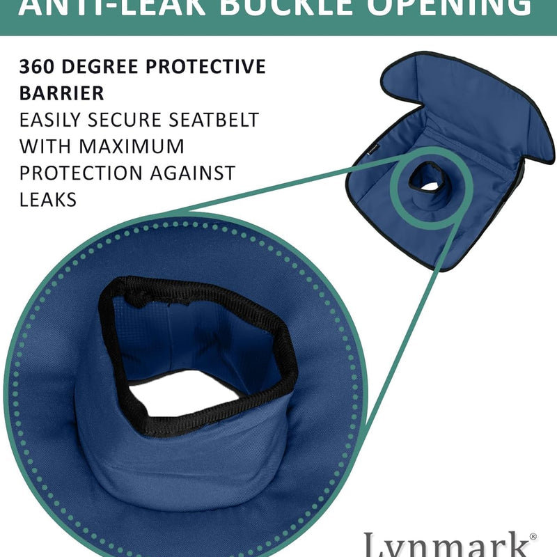 Lynmark® Potty Training Car Seat Protector Cover - Pee Protector, 1 Pk Navy | Waterproof Piddle Pads for Toddlers & Baby Universal Carseat - Washable Liner Mat for Spills, Nappy Leaks, Accidents