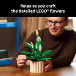 LEGO Peace Lily Flower Building Set for Adults - Artificial Flowers Crafting Kit