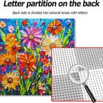 Bgraamiens Mosaic Art Flowers 1000 Piece Ceramic Tile Puzzle for Adults, Stained Glass Jigsaw