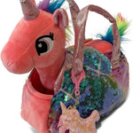 Little Jupiter Plush Pet Set w/Purse - Stuffed Animals for Girls - Unicorn Plush - Stuffed Plushies - Gift for Age 4-5 - 6-7 yrs (White Unicorn)