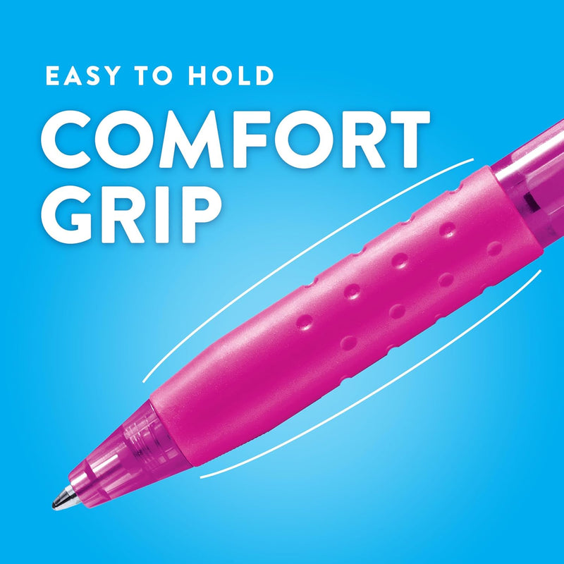 Paper Mate InkJoy 300RT Retractable Ballpoint Pens, Medium Point (1.0mm), Blue Ink, 12 Count - Writing, Journaling, Note-Taking, Office Supplies, Ultra Smooth Ink