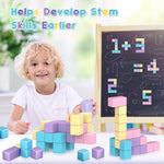 SYSKENI Magnetic Building Blocks Toys for Toddlers - Macaron Colors, STEM Learning