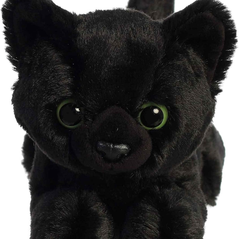 Aurora® Adorable Mini Flopsie™ Twilight Cat™ Stuffed Animal - Mini Companions Ready for Playful Adventures - for Kids All Ages, Toddlers, Adults, and Families - Black 8.5 Inches