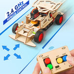 Poraxy STEM Kit for Kids, Remote Control Car with 160ft Range and Auto-Centering Steering