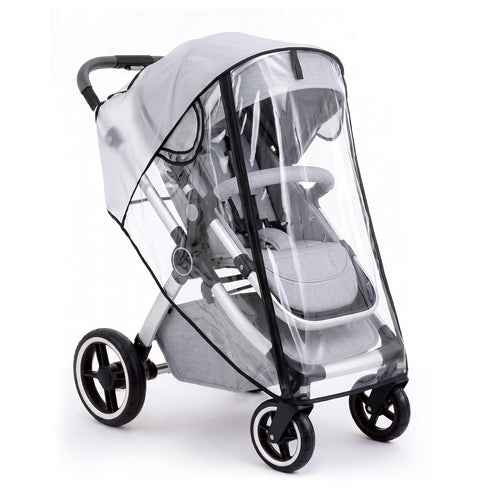 Clear Stroller Rain Cover, Universal Fit Baby Travel Weather Shields | Waterproof Built-in Zipper Design, Breathable & Durable, Easy Access,Stroller Accessories Protects from Rain Wind Dust Snow