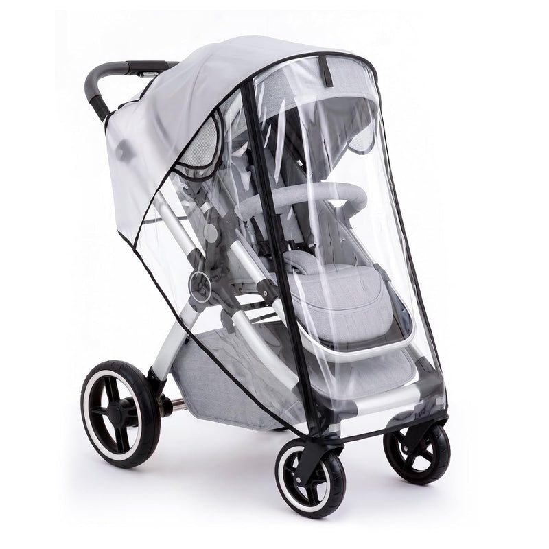 Clear Stroller Rain Cover, Universal Fit Baby Travel Weather Shields | Waterproof Built-in Zipper Design, Breathable & Durable, Easy Access,Stroller Accessories Protects from Rain Wind Dust Snow